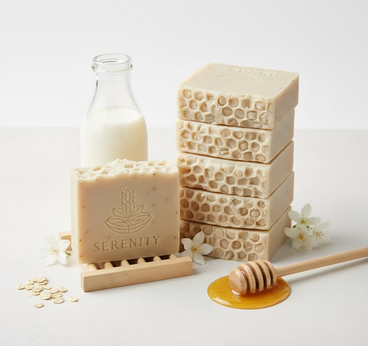 Jabón Artesanal de Leche de Cabra, Avena y Miel