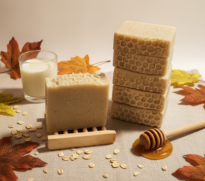 Jabón Artesanal de Leche de Cabra, Avena y Miel